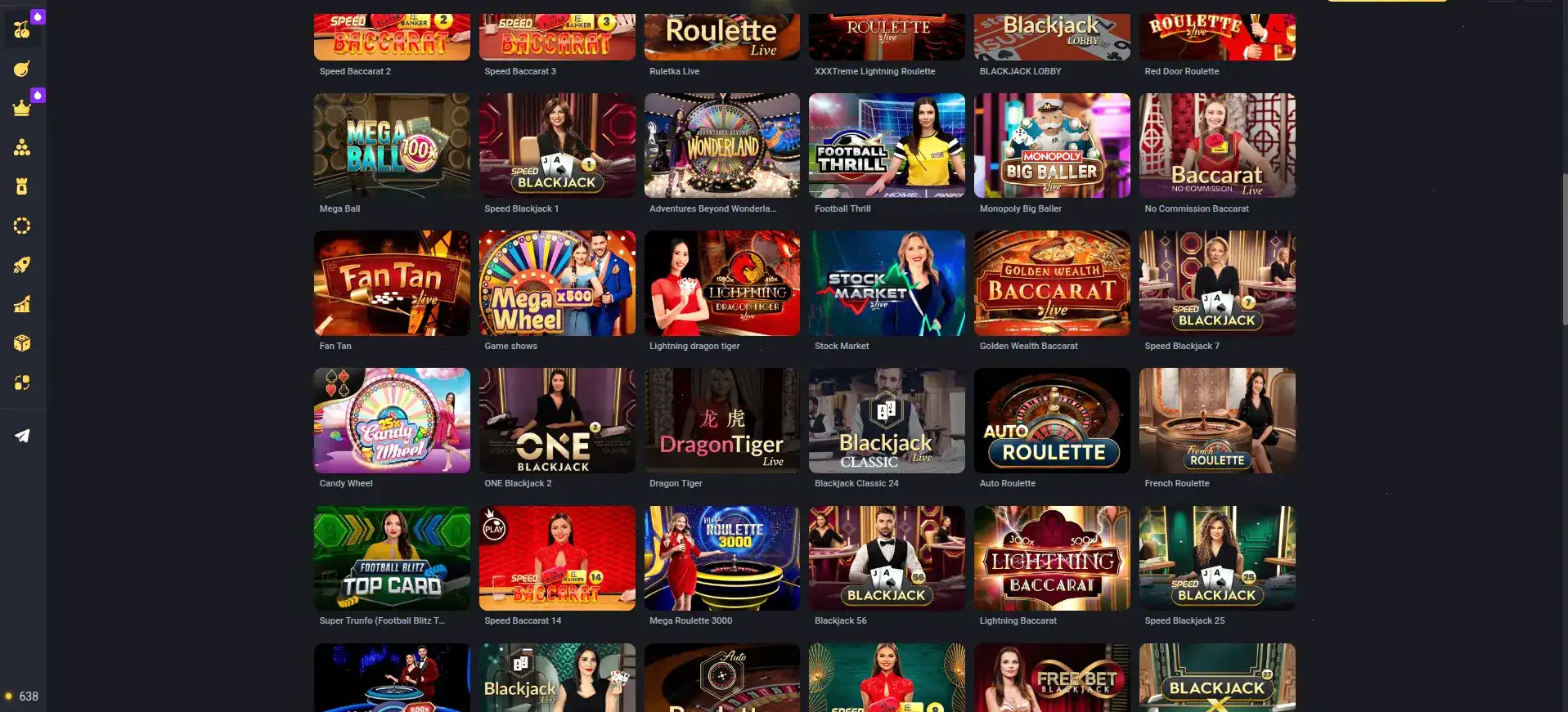 Интерфейс игрового зала казино Зума со слотами